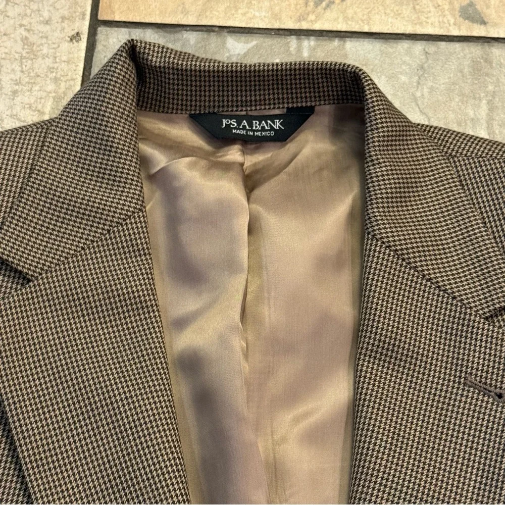 Jos. A Bank 100% Wool‎ Suit Jacket Blazer Beige Size 44R